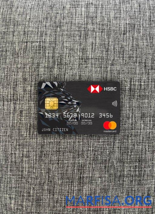 Printable Israel HSBC Bank mastercard photolook front template
